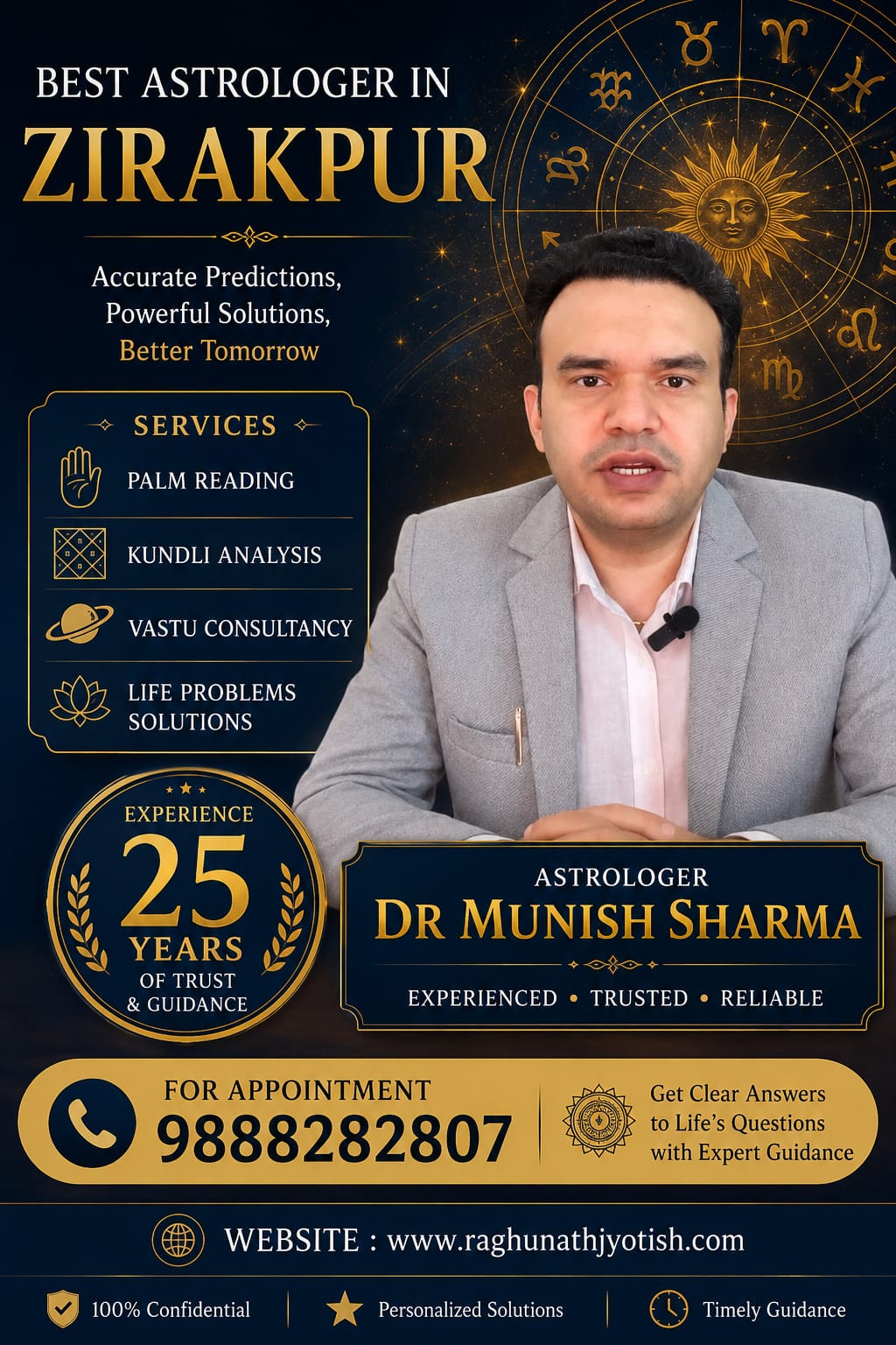 You are currently viewing Best Astrologer in Zirakpur – Astrologer Dr. Munish Sharma